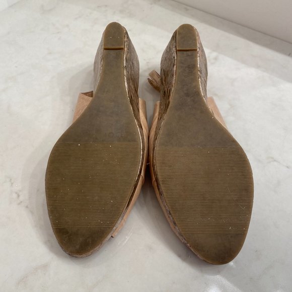 Porita, size 9, sling back women's shoes. Beige, sandal, wedge heel - Picture 8 of 11